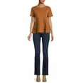 thumbnail image 3 of Time and Tru Women's Short Sleeve Peplum T-Shirt, 3 of 5