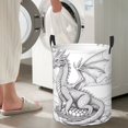 thumbnail image 4 of Cauagu Dragon Nest Sketch for Laundry Basket,Collapsible Organizer Basket for Storage Bin Toy Bins Gift Baskets Bedroom Clothes Children Nursery Hamper -Medium, 4 of 7
