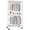 White, variant on FUTASSI P1 Medium Garment Rack, Heavy-Duty Portable Closet with Shelves and Double Rods, Rolling for Hanging Clothes, 30"W x 14"D x 76"H, Black