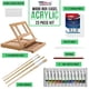 thumbnail image 2 of Wood Easel Box Set with 12 Colors, Canvas, 2-Brushes, Plastic Palette & Palette Knives (Acrylic Paint Kit), 2 of 6