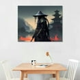 thumbnail image 2 of JEUXUS Vintage Japanese Armored Samurai Wall Art Posters Retro Sword Warrior Painting Pictures Print on Canvas for Modern Home Bedroom Living Room Wall Decor Aesthetic 20x16in, 2 of 4
