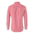 thumbnail image 2 of Mens Long Sleeve Button Shirt Casual Striped Baggy Tops Casual Lapel Shirt, 2 of 8