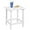White, variant on ETHFRFOutdoor Side Table, HDPE Small Patio End Table, Pool Composite Patio Table, Balcony Modern Outside Tables for Garden, Pool, Beach, Porch, Deck, Indoor, Backyard White/single layer,White