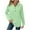 Green, variant on Women's Fashionable Casual Long Sleeved Buttoned Hooded Comfy Sweatshirts Hoodies Fall Winter