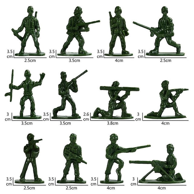 100 piezas Mini soldados militares clásicos figuras modelos Playset escritorio decoración ni?o ZefeiWu 8390605324017