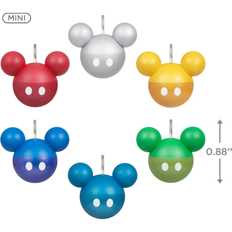 Hallmark Mini Disney Mickey Mouse Christmas Tree Ornaments, Set of