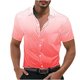thumbnail image 2 of Blusa y camisa de manga corta con cuello vuelto para hombre, estilo casual, con personalidad, para fiestas de baile, color liso, con solapa y botones, a la moda, blusa de manga corta para hombre, 2 of 8
