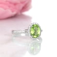 thumbnail image 2 of Natural Peridot Ring- Sterling Silver Engagement Promise Ring For Women Green Gemstone- August Birthstone- Anniversary Birthday Gift for Her, 2 of 2