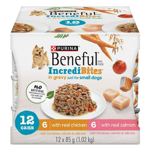 Beneful IncrediBites Chicken & Salmon in Gravy Variety, Wet Dog Food 85 g