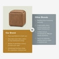 thumbnail image 4 of Mopio Levi Storage Tray Faux Leather Ottoman, Pecan Brown, 4 of 10