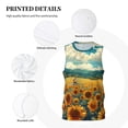 thumbnail image 3 of Honeii Field Style Bicycle Young Sunflower print basktball shirt for men and women, Unisex basketball jersey for Theme party-Large, 3 of 6
