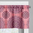 thumbnail image 3 of Ambesonne Purple Mandala Window Valance, Boho Filigree Art, 54" X 18", Coral Fuchsia, 3 of 5