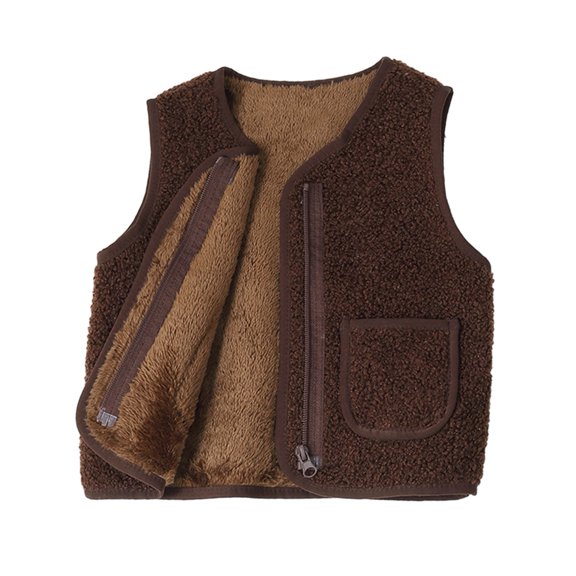 URMAGIC Boys Girls Polar Fleece Vest Jacket Kids Ligntweight Solid Color Zipper Closure Sleeveless Puffer Down Vest