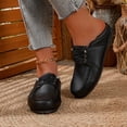 thumbnail image 4 of Women's Comfortable Leather Penny Loafers Casual Slip On Lightweight Walking Flats Driving Mocs Lace Up Boat Shoes Black Size 6.5, 4 of 7