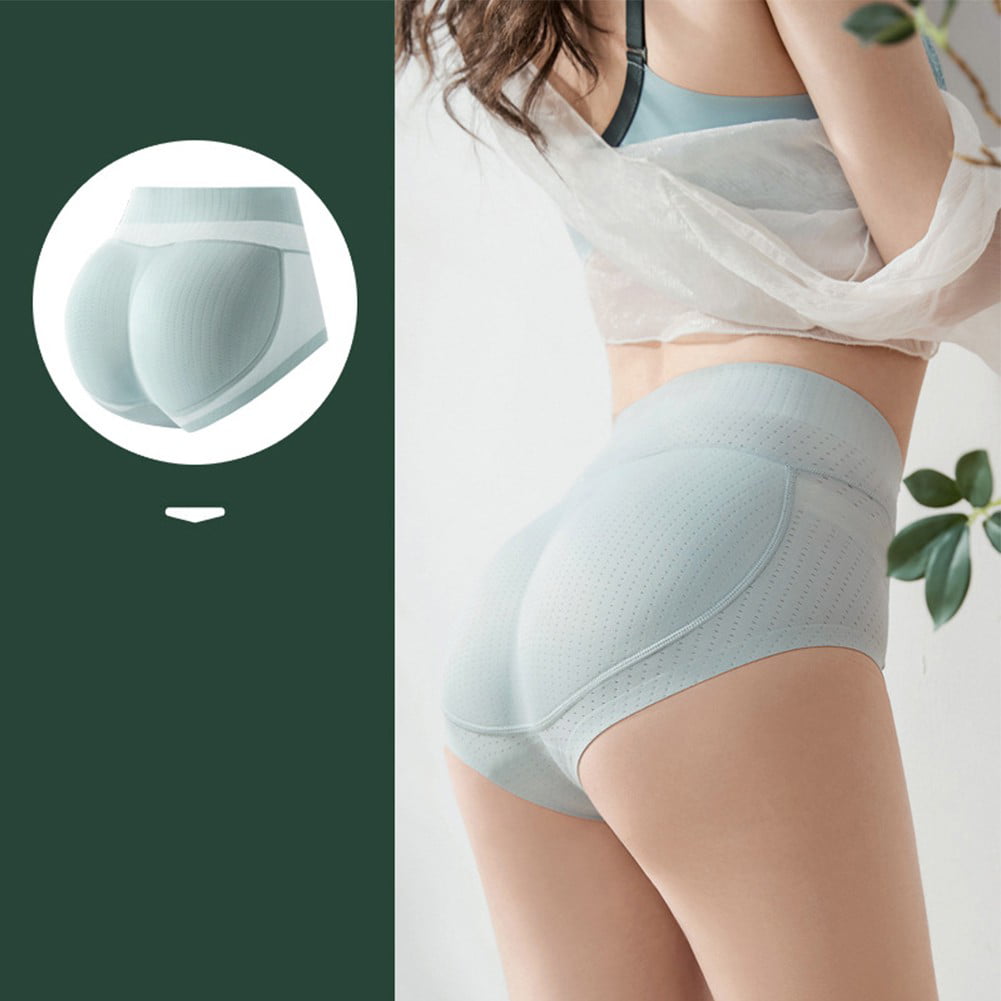 Women Hip Butt Lifter Enhancer Briefs Fake Ass Padded Underwear Panty Shapewear Light Blue L