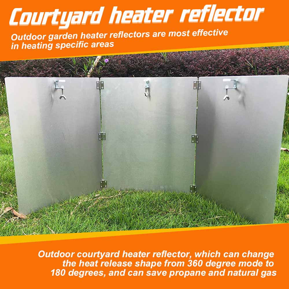 UTDKLPBXAQ Outdoor Courtyard Heater Reflector Shield Patio Heater Heat Focusing Reflector for Round Natural Gas Propane Garden Heaters 
