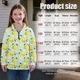 thumbnail image 7 of Uorisanigo Lemon Print Kids Girls Sweatshirt Oversized Long Sleeve Pullover Top Comfortable Quarter Zipper Cropped Sweatshirt Half Zip Up Hoodies No Hood Fall Winter Clothes, 7 of 7