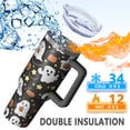 thumbnail image 5 of Halloween Ghosts with Pumpkins and Stars Tumbler with Handle and Lid,40oz Double Wall Vacuum Insulated Tumbler,Cups Gift for Women and Men, 5 of 7