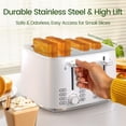 thumbnail image 4 of Topzee Toaster 4 Slice, Wide Slot for Toasting Bagel Muffin Waffle Gluten Free Breads, 7 Shade Settings, Defrost & Reheat,Dual Control Panel, Stainle, 4 of 7