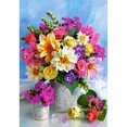 thumbnail image 1 of Kit Mosaico Punto Cruz Cgtredaw Flores Colores Con Taladro DIY 5D, 1 of 9