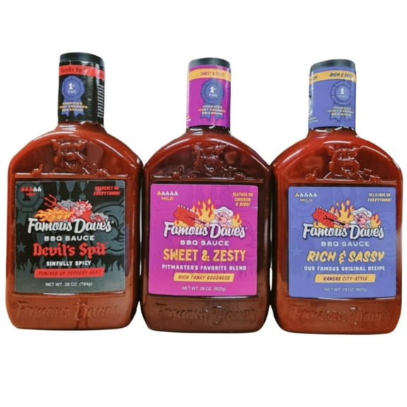Famous Dave's Texas Pit BBQ Sauce, 19 oz, 2 Pack - Walmart.com