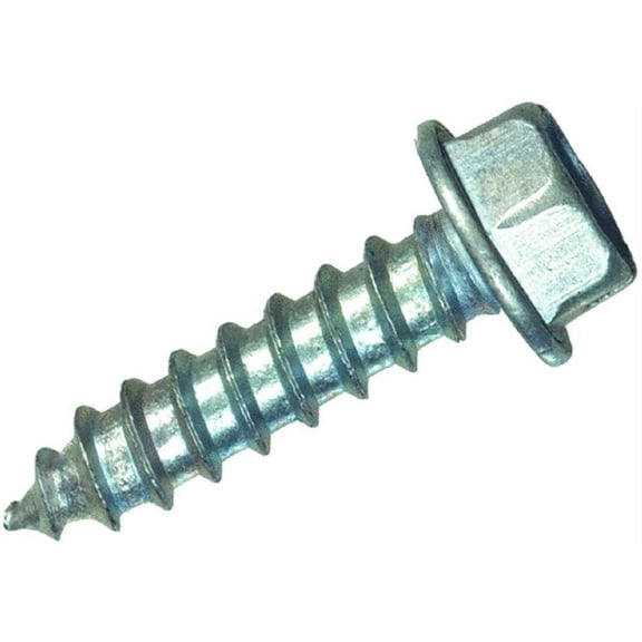 Hillman Sheet Metal Screw - Chrome Finish, Steel, 4 Ga - Pack Of 1, Silver