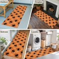 thumbnail image 6 of Halloween Spiders Washable Runner Rugs 2'x6', Spiders Web Vintage Orange Decoration Low Pile Throw Entryway Rug Non-Slip Sturdy Edge Binding Carpet for Indoor Bedside Entrance Bedside, 6 of 9