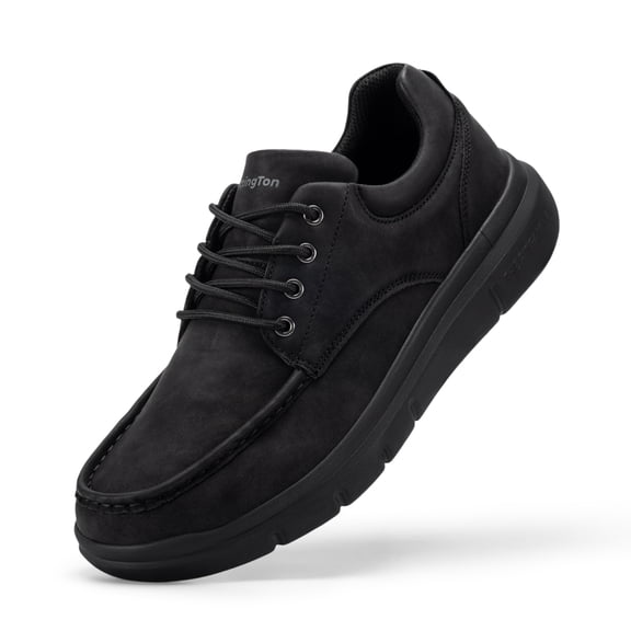Fittington Men's Lightweight Wide Fit Casual Shoes Non-Slip Water-Resistant Dress Shoes with Arch Support for Men