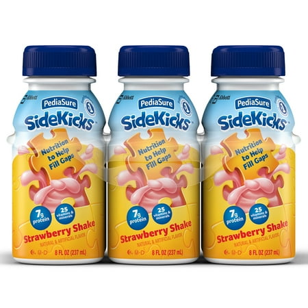 PediaSure SideKicks, High Protein Nutrition Shake for Kids, Strawberry, 8 fl oz (Pack of 6)