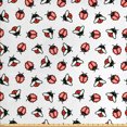 thumbnail image 1 of Ladybug Upholstery Fabric by the Yard, Pattern of Insects with Dotted Wings Cartoon Style Beetles Design, Decorative Fabric for DIY and Home Accents, Vermilion White by Ambesonne, 1 of 4