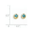 thumbnail image 2 of 14k Blue topaz Earrings - December, Gem Ctw.0.66, 2 of 2