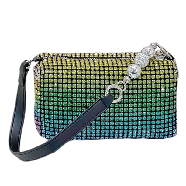 Bolso de noche de cristal brillante para mujer, bolso cruzado brillante, cartera para Club de baile de boda