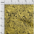 thumbnail image 2 of oneOone Velvet Yellow Fabric Moire Sewing Material Print Fabric By The Yard 58 Inch Wide, 2 of 4