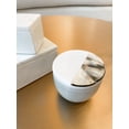 thumbnail image 2 of Grey Mother of Pearl Lavender Candle, 2 of 8