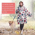 thumbnail image 4 of Red White Blue Baseballs and Stars Pattern Wearable Oversized Blanket,Wearable Blanket Hoodie for Adults,Cozy Hooded Blankets with Super Pockets,Super Warm Fuzzy Pullover for Women & Men, 4 of 6