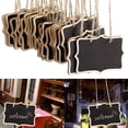 thumbnail image 2 of Double-Sided Blackboard with Hanging Rope 12-Piece Mini Blackboard Set, 2 of 5