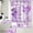 Purple, variant on Dznils Pink Floral Shower Curtain Sets with Rugs, 16pc Butterfly Bathroom Curtain Set, 72" x 72"
