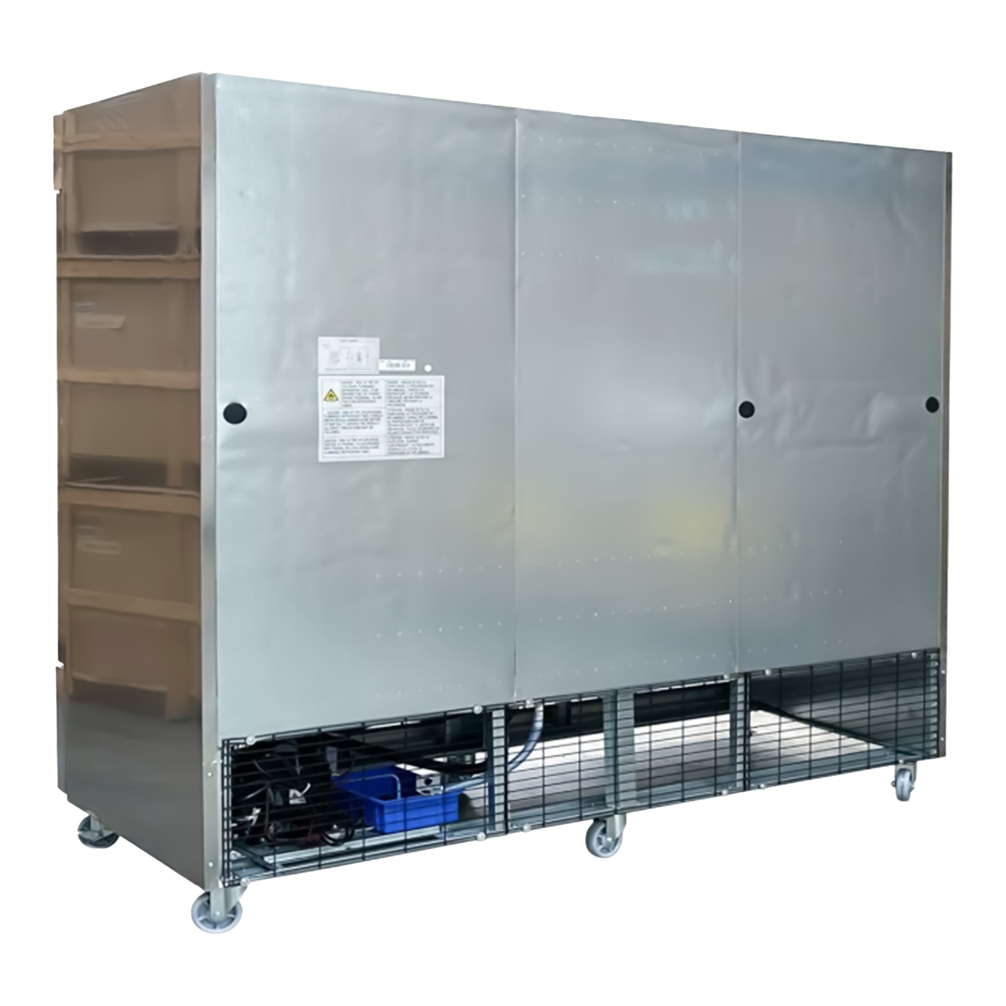 83 in. Three Door Upright Reach-in Commercial Freezer in Stainless Steel 65 Cu. Ft. NSF 83''W x 33''D x 80''H