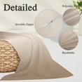 thumbnail image 3 of Beige Ombre Small Pillow Covers, Modern Gradient Abstract Art Soft Breathable Throw Pillow Cases with Invisible Zipper, Decorative Pillowcase Pillows Protectors for Sofa Bed Chair 12"x20", 3 of 9