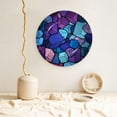 thumbnail image 2 of Lsque Geometry Dash Pattern Ceramic Decorative Plate Decorative Plates with Display Stand Personalized Porcelain Plate Ceramic Ornaments for Wall Hanging Decoration-8in, 2 of 6