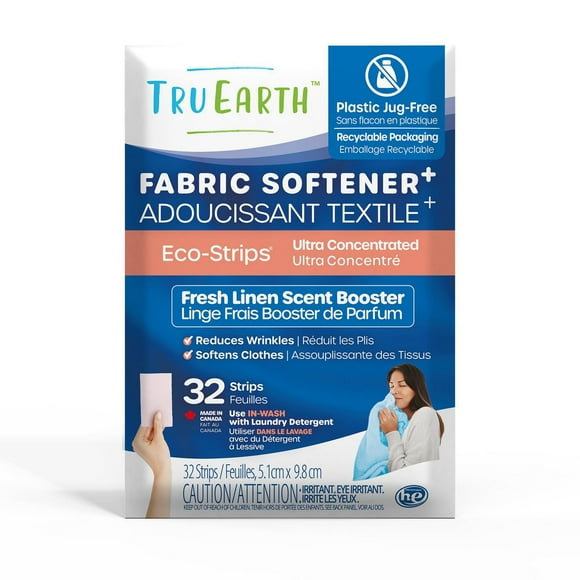 Tru Earth Adoucissant Textile+ Eco-Feuilles - 32 Feuilles - Linge Frais Booster De Parfum Linge Frais Booster De Parfum - 32 Feuilles