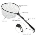 thumbnail image 2 of Folding Fly Fishing Net Fish Landing Net Trout Bass Net Soft Clear Rubber Mesh, 2 of 8