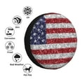 thumbnail image 3 of Bingfone America Flag Glitter Spare Tire Cover Weatherproof Universal Wheel Protectors for RV Camper Travel Trailer SUV Truck-15 inch, 3 of 8