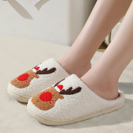 

Slippers For Women Womens Winter Slippers Indoor Home Lightweight Warm Cotton Slippers Christmas Animal Cotton Slippers Womens Slippers