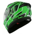 thumbnail image 5 of 1Storm Motorcycle Modular Full Face Flip up Dual Visor Helmet + Spoiler + Motorcycle Bluetooth Headset: HJK316 Mechanic Green, 5 of 7