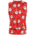 thumbnail image 5 of Mens Christmas Printed Pocket Buttons Sleeveless V Neck Vest Jacket Suit Vest, 5 of 8