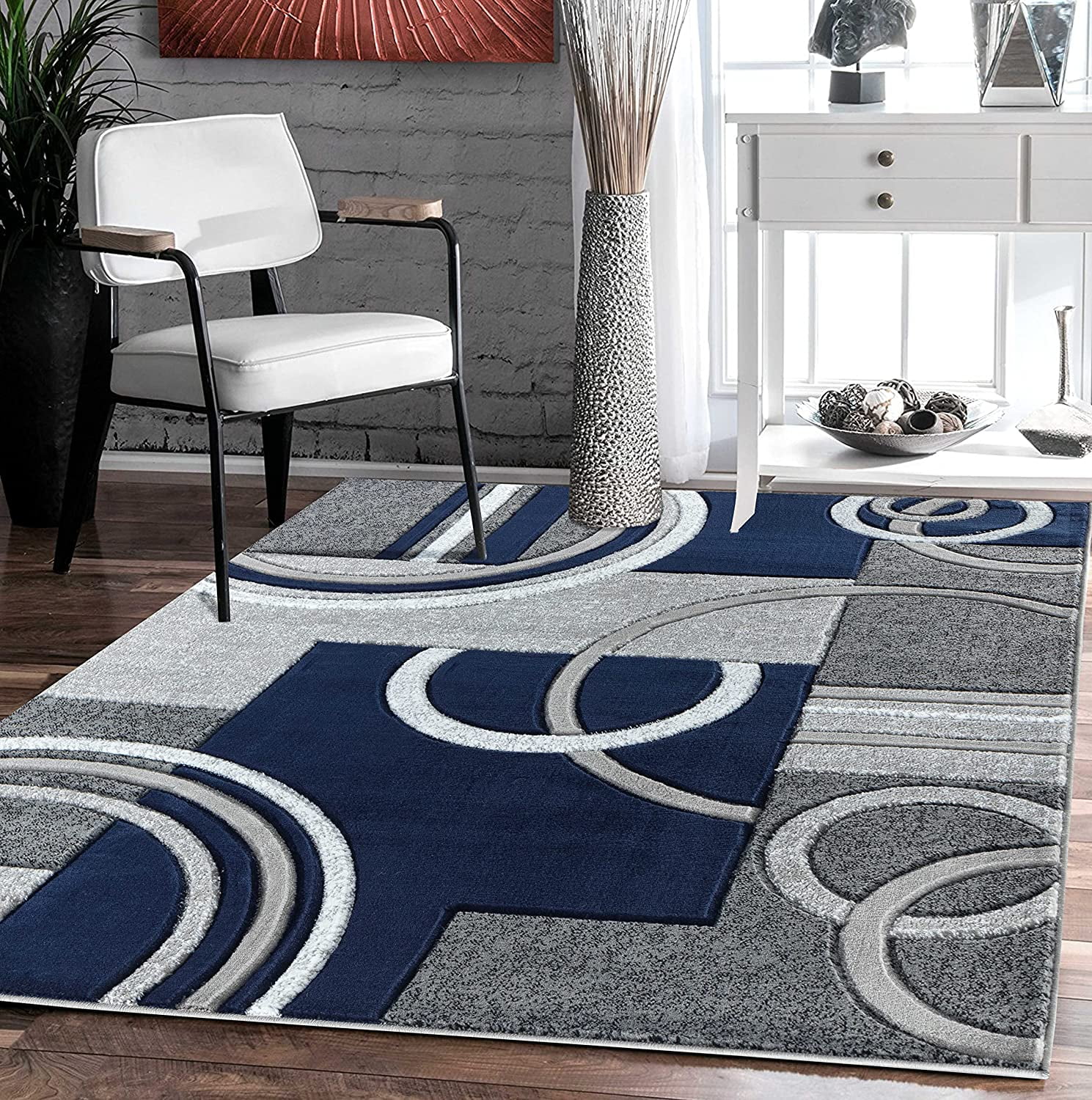 Area Rug Modern Soft Hand Carved Contemporary Floor Carpet with Premium