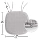 thumbnail image 4 of Cojín de asiento Billuyoard antideslizante para silla de interior Gris 41*41cm, 4 of 6