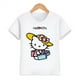 thumbnail image 3 of Hello Kitty-ropa para niños, novedad de verano, pantalón corto informal para niñas, camisetas de manga corta, camisas bonitas de dibujos animados para bebés, Camiseta deportiva cómoda, 3 of 5