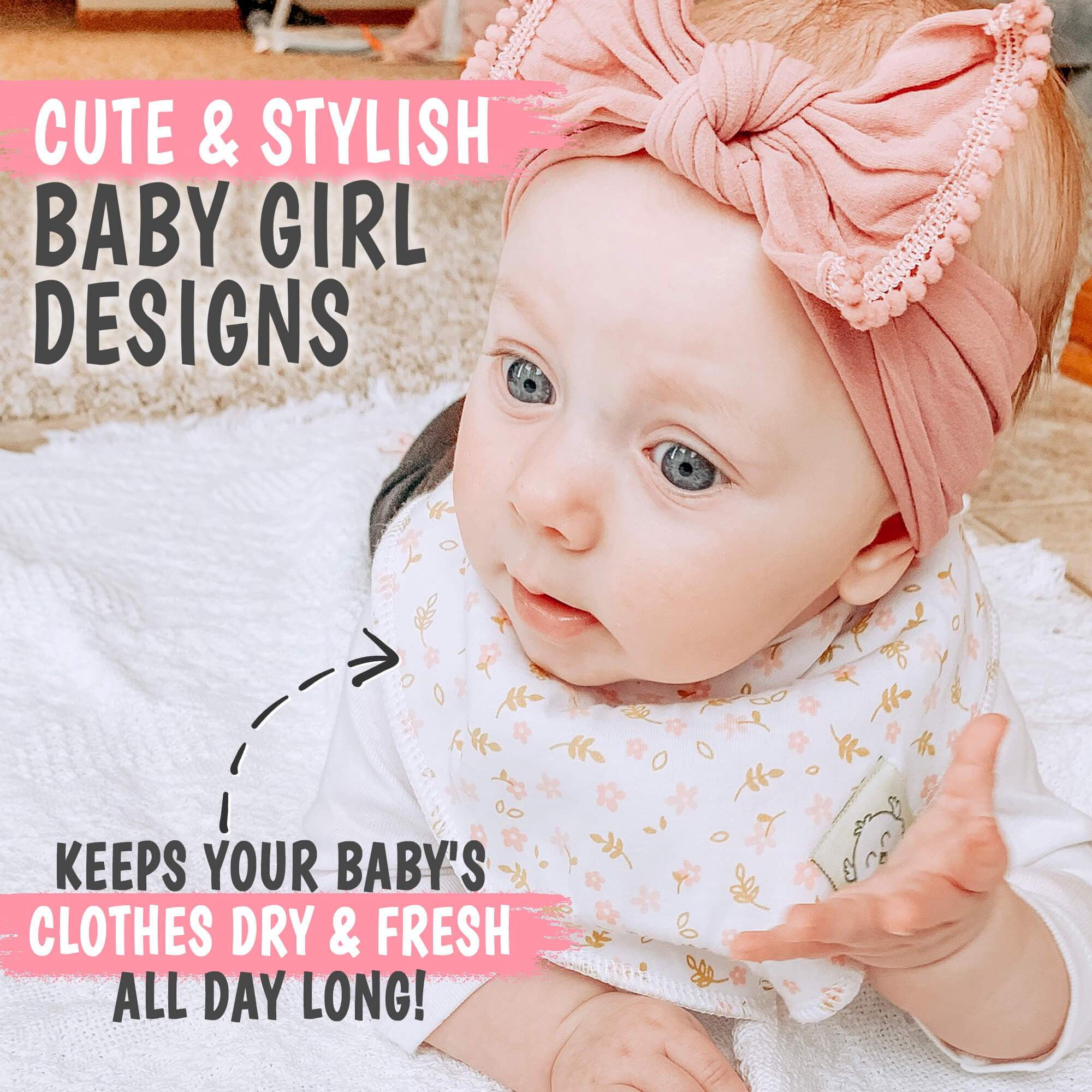 baby girl bandana bibs
